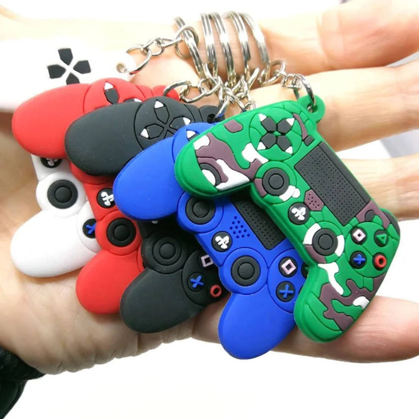 Máquina de jogo por atacado Chavenizante PVC Keychain Soft Silicone Rubber Gamepad Keychain