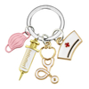 Máscara de metal de moda personalizada Máscara de máscara de cadeia -chave Pingente de decoração paramédica Doctor Keychains