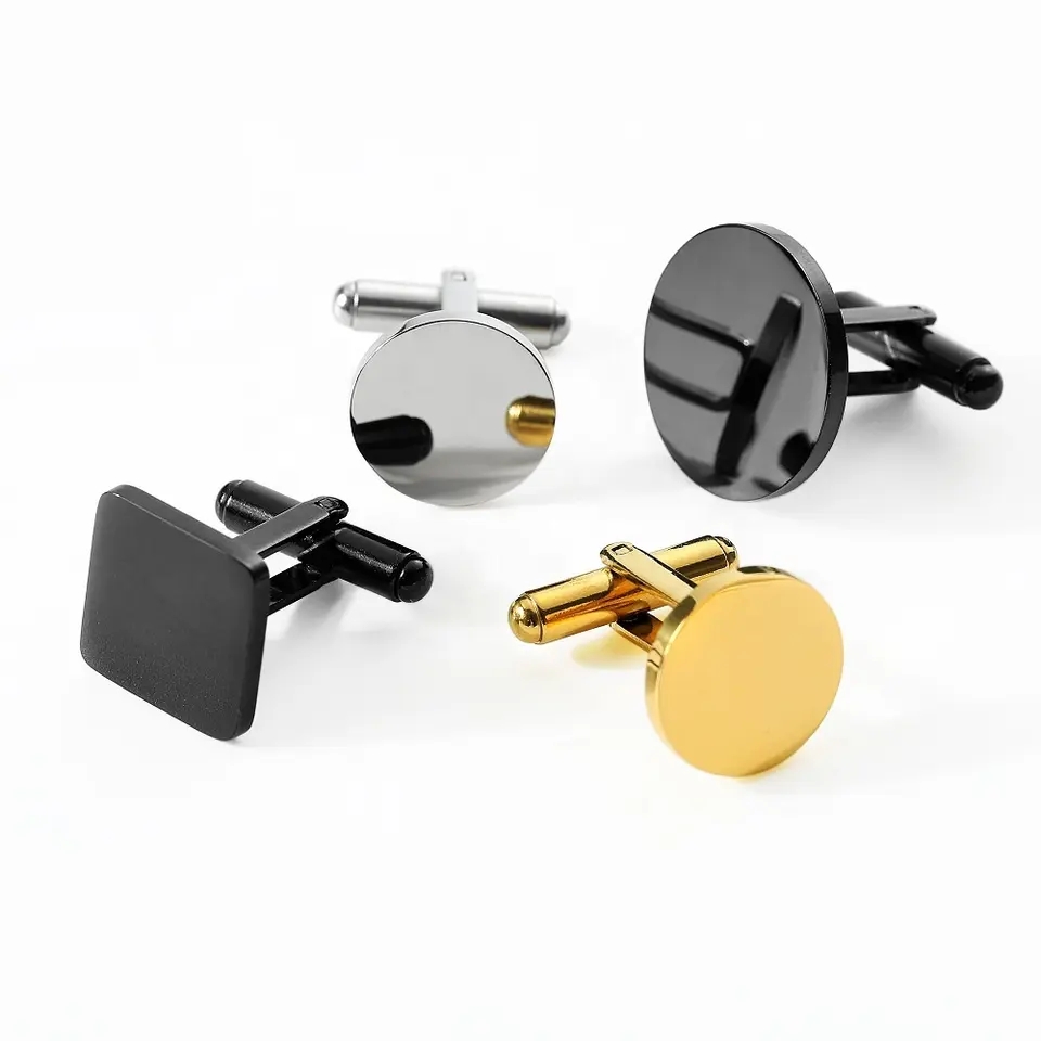 Design gratuito CUFFLINKS CUFFLINKS PRÓPRIO DE DESIGN LOGO METAL METALLINKS Links de ouro Jóias DIY Prazadas DIY Fazendo abotoaduras de luxo para homens