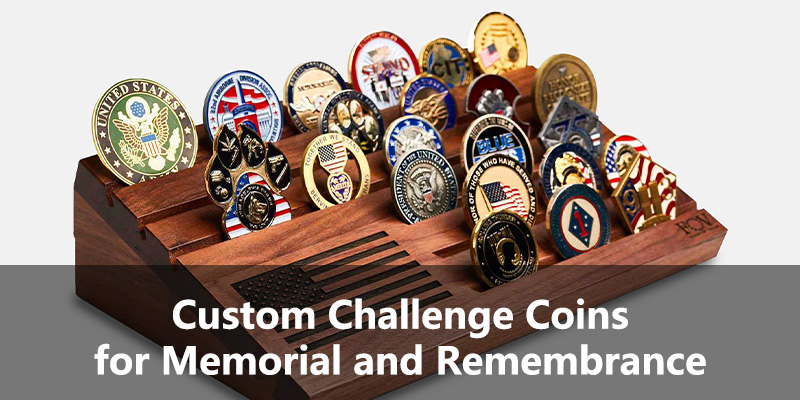 Coins de desafio personalizado para memorial e lembrança 