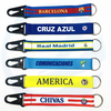 Poliéster por atacado Imprima seu logotipo Sublimation Wrist Keychain Customard Customard