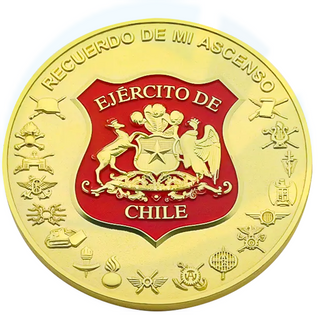 Factory por atacado em massa barata personaliza 3d Black Chile Coin Chilean Airforce Challenge