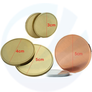Logotipo personalizado Gold Silver Copper Solid Brass Metal 30mm 40mm 50mm Desafio Brass Coin em branco para gravação a laser de fibra