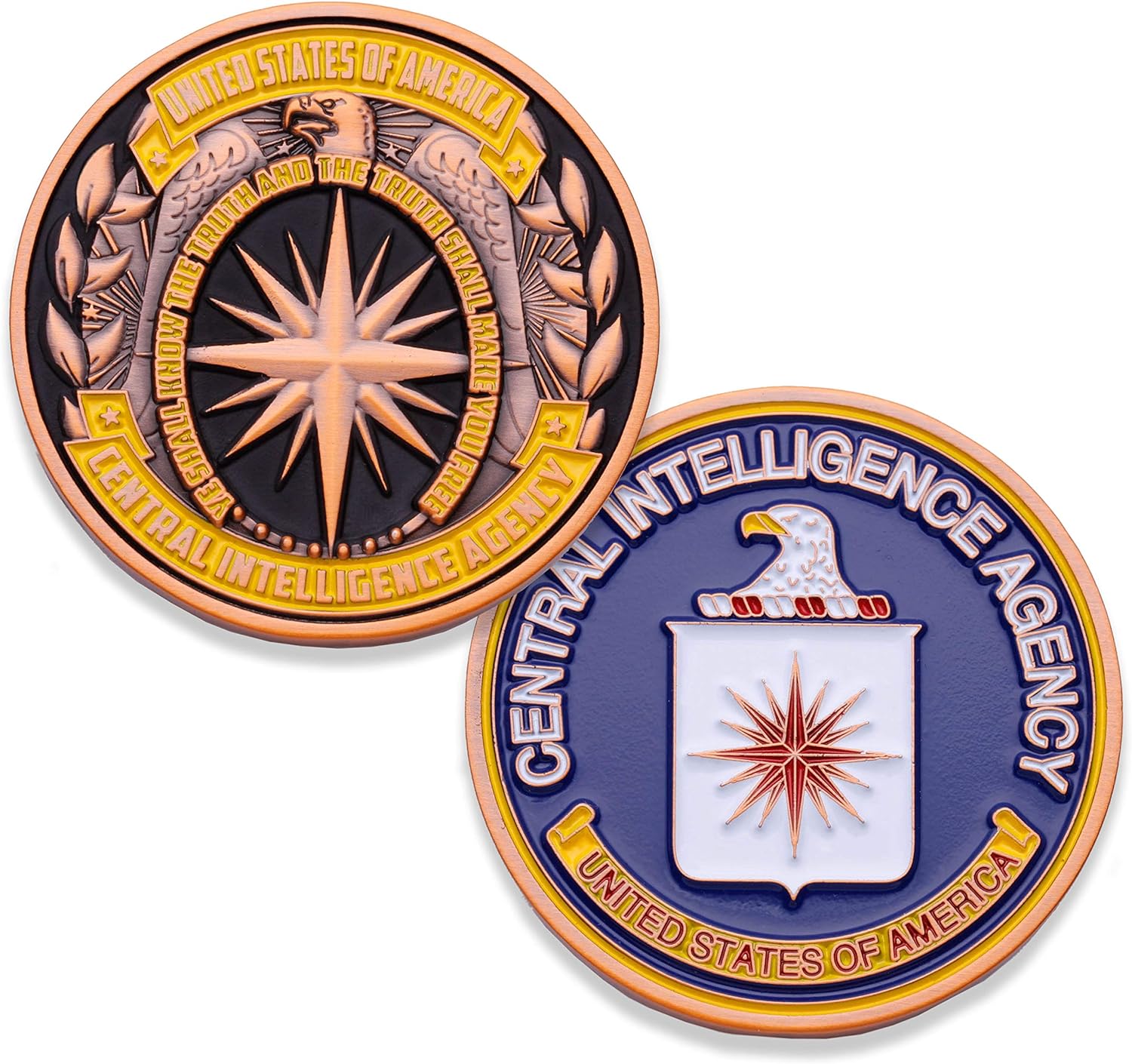 Custom USA Government Department Central Intelligence Challenge Coin Metal Cia FBI DEA Desafio Coin