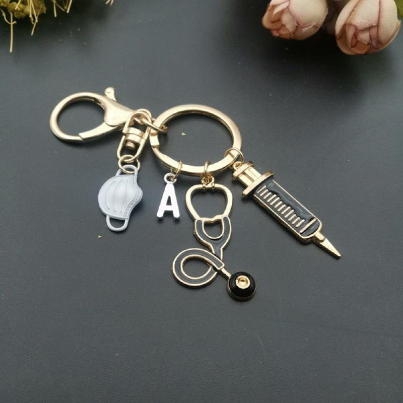 Máscara de metal de moda personalizada Máscara de máscara de cadeia -chave Pingente de decoração paramédica Doctor Keychains