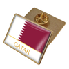 Fabricantes liga de zinco de metal personalizada Soft Hard esmalte dura qatar bandeira nacional bandeira de lapela abridor de abridor de emblema