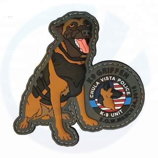 Sem roupas mínimas cães militares personalizados 3d pvc patch de silicone macio de borracha patches de distintivo