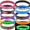 Pulseiras de silicone personalizadas, faça suas próprias pulseiras de borracha com mensagem ou logotipo, pulseira personalizada de alta qualidade