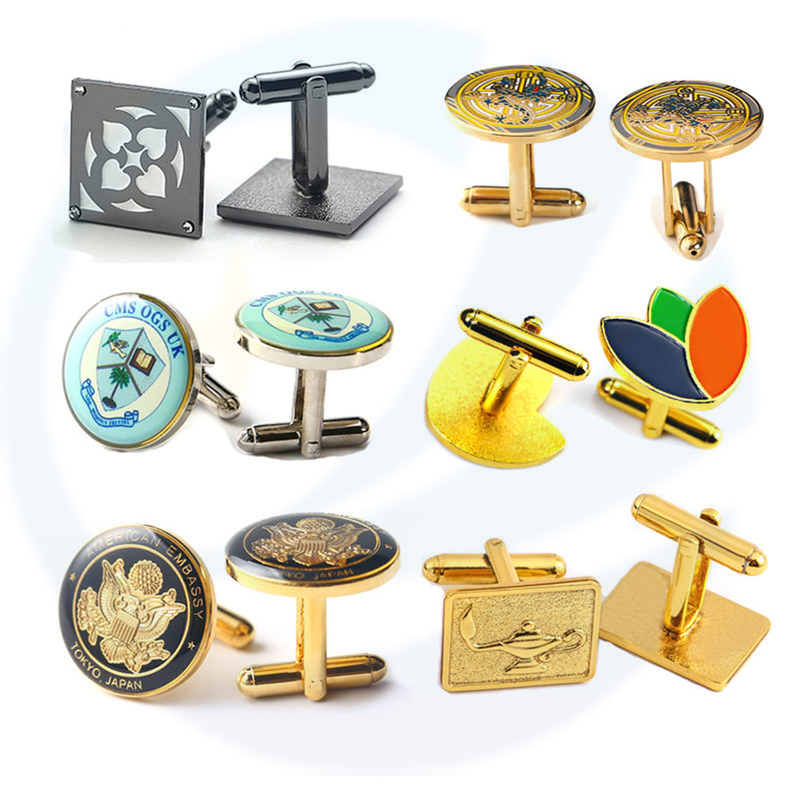 Design gratuito CUFFLINKS CUFFLINKS PRÓPRIO DE DESIGN LOGO METAL METALLINKS Links de ouro Jóias DIY Prazadas DIY Fazendo abotoaduras de luxo para homens