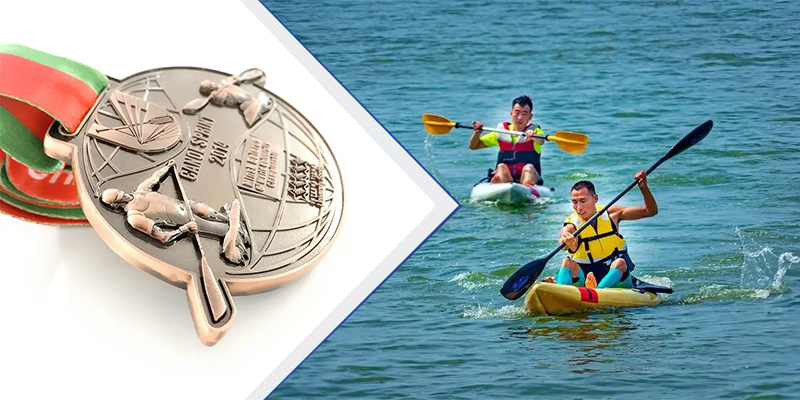 O poder do remar: medalhas de caiaque personalizadas