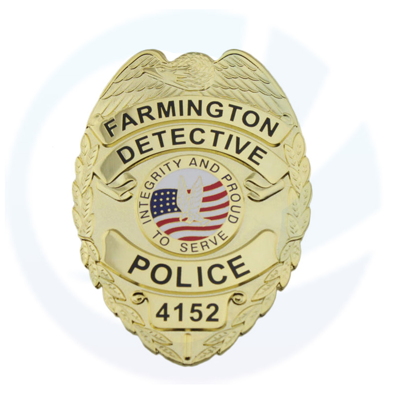 Farmington Detective Police Badge Réplica Filme adereços com No.4152