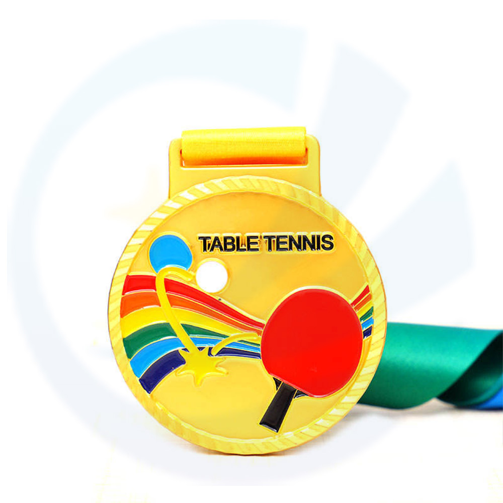 TENNIS DE TENNIS DE METAL TABELA METAL BADMINTON MEDALION MEDALION ATRIBULO DE GOLD GOLD Medalha esportiva personalizada