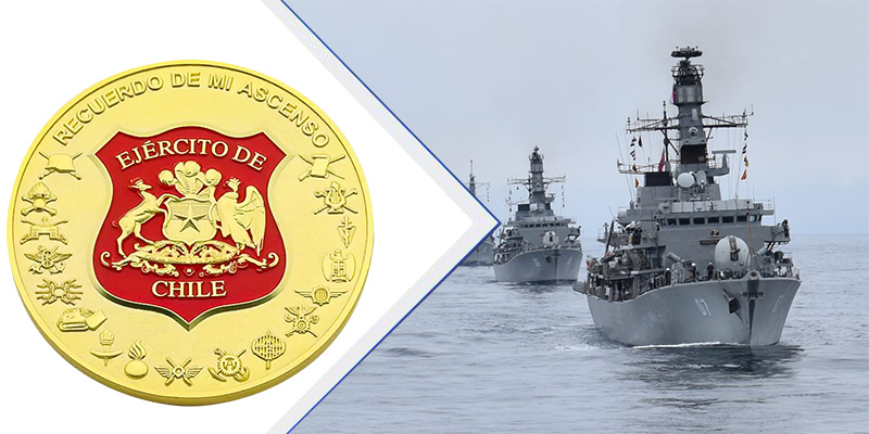 O significado dos projetos de moedas de desafio personalizados para a Marinha do Chile