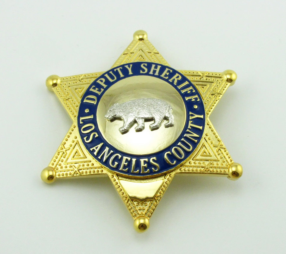 Vice -xerife do condado de Lasd Las Angeles adereços de filmes de crachá de urso