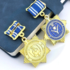 Fabricante Medalla Custom Medalla Medalion Medal Ribbon Barbts Medalhas de atividade 3D e Medalha de honra de prêmios