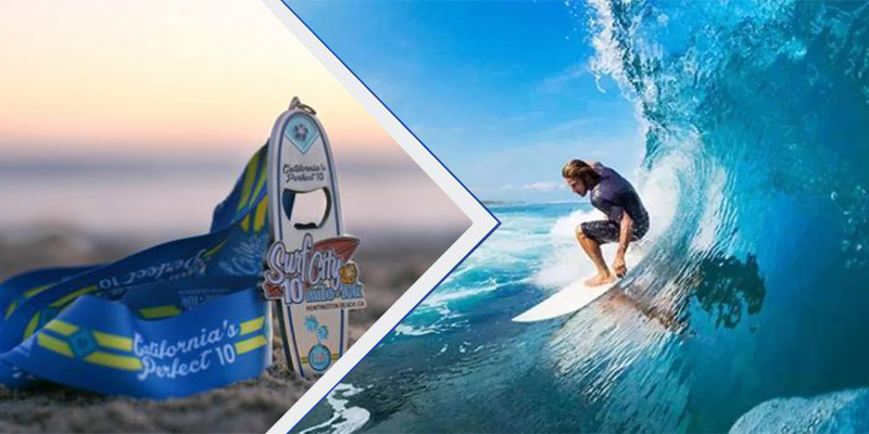 Montando as ondas: medalhas de surf personalizadas