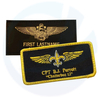 Nome bordado personalizado Patch Leather Flight Name Tags