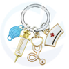 Máscara de metal de moda personalizada Máscara de máscara de cadeia -chave Pingente de decoração paramédica Doctor Keychains