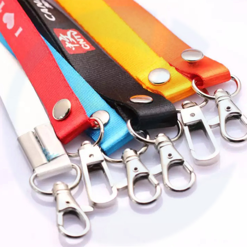 2023 Hot Fashion Custom Logo Keychain Polyester Dolyards Witht Holder Fashion Neck Strap