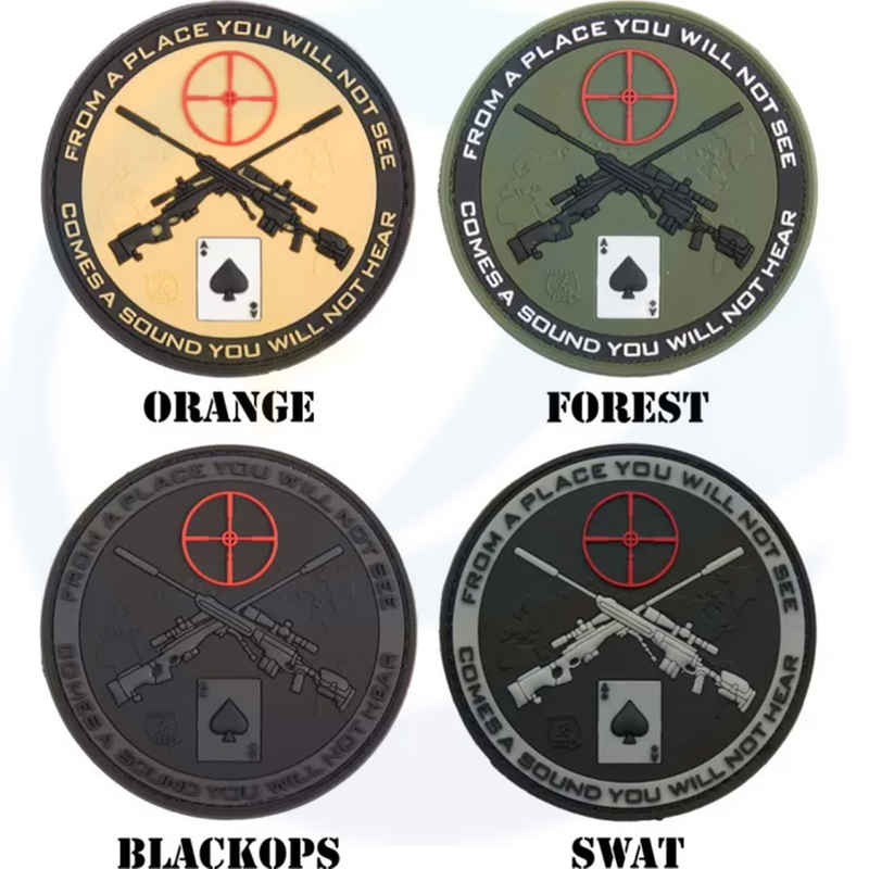 YC Gifts Factory Custom JTG 3D estilo militar uniforme tático Sniper Gun Rubber Pvc Patch