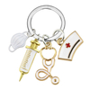 Máscara de metal de moda personalizada Máscara de máscara de cadeia -chave Pingente de decoração paramédica Doctor Keychains