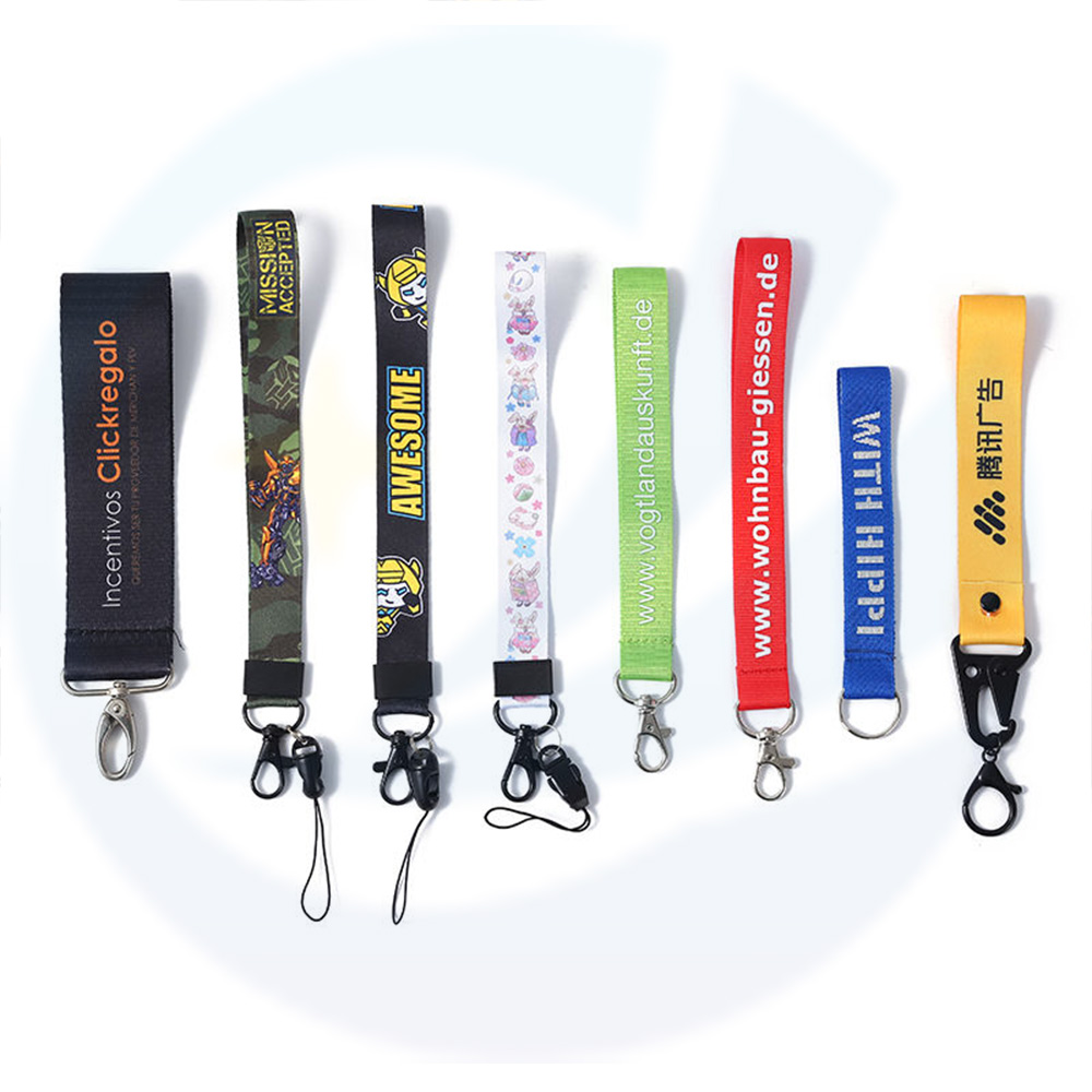 Alta qualidade personalizada impressa a cadeia de chaves do lanyard lanyard portador de celular Wrist Felanyard para publicidade