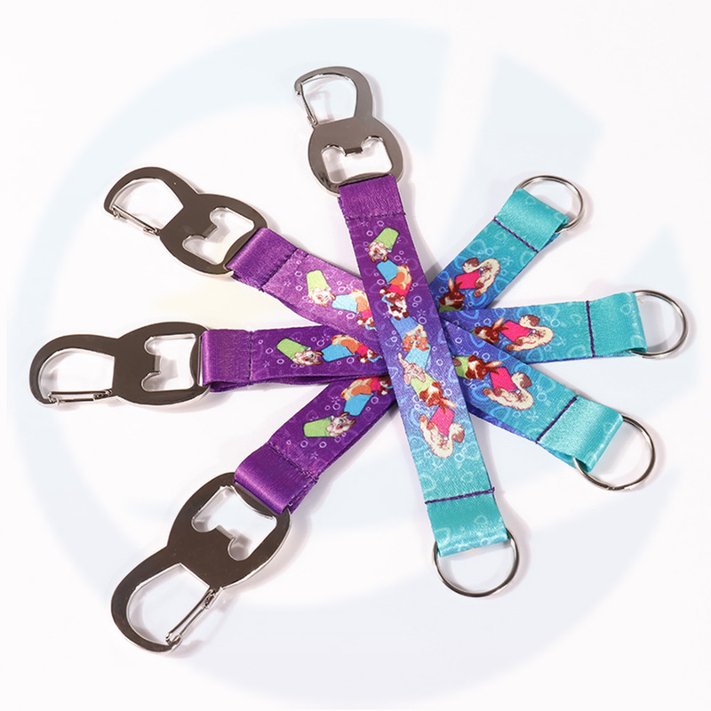 Hotsale Custom Carnival Fiesta Beer Festival de Christmas Abridor de cerveja de cerveja Lanyard Keychain com Lanyard personalizado de abra de garrafa de pulseira de sucina de impressão de pescoço