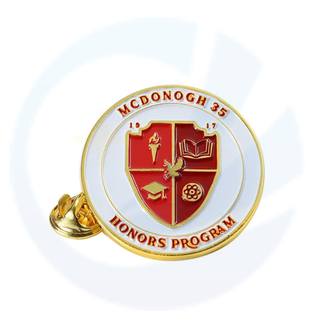 Gold Gold 3D Soft esmalte os pinos de lapela do McDonald's Honors, graduação, escola, atividades de lembranças