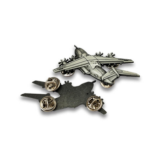 Custom Metal Antique Aviões de Prata Distintivo Polícia Militar Unifrom Laple Pin