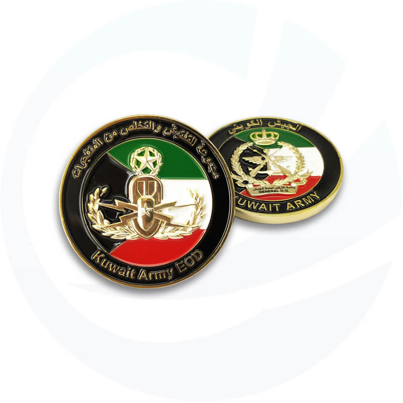 Brass Large Green Challenge Coin
