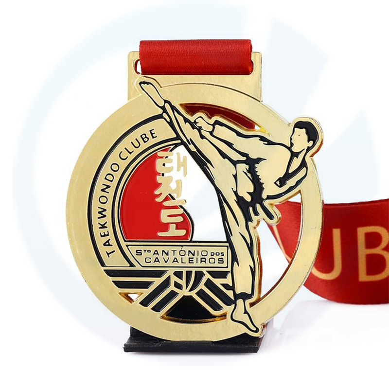 2023 Medalha da China Medalha Gold de luta livre esportiva Coreia metal jiu jitsu judô karate Taekwondo Medalha com fita