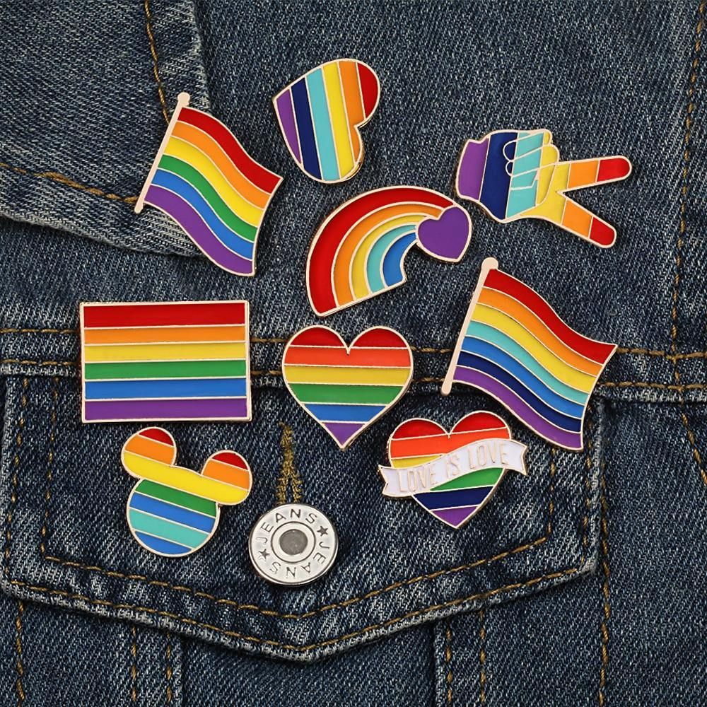 Preço de fábrica personalizada Bandeiras duras e macios Broche de metal pino de lapela de metal arco -íris Pinos de orgulho gay lgbt lgbt