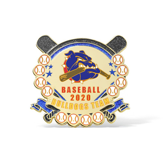 Clube de beisebol americano Americano Número de badge metal lapela pino de esmalte de beisebol time hat pinos de negociação