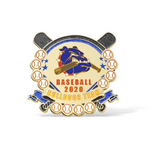 Clube de beisebol americano Americano Número de badge metal lapela pino de esmalte de beisebol time hat pinos de negociação