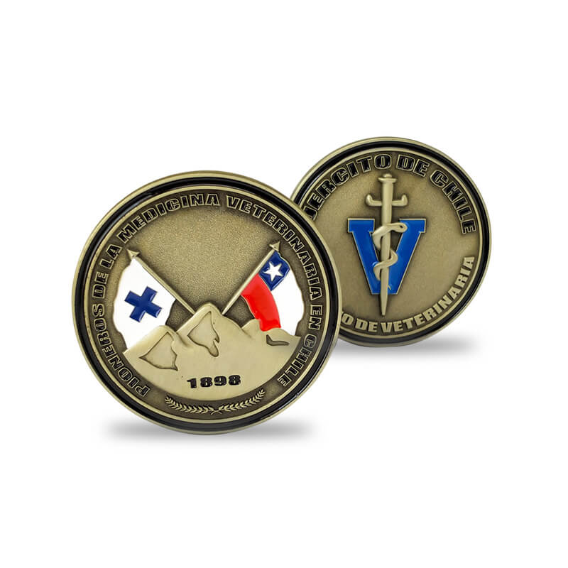 Madeira Custom Chile Air Force Desafio Coin