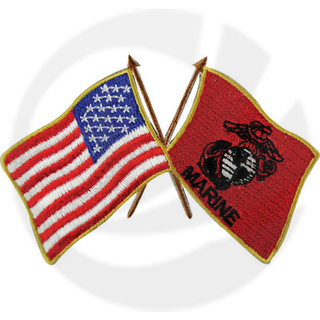 Patch de bandeiras dos EUA e USMC