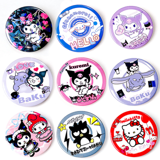Sanrio Hello Kitty Laurel Circular Múltiplas formas e tamanhos Batidos de botão de segurança