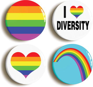 Custom barato arco -íris orgulho gay orgulho lgbt Tin Button Butge Tin Button