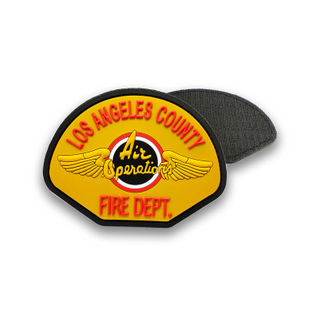 Label de borracha por atacado Insignia BLACH 3D Silicone Soft PVC Firefighter Logo Patch personalizado para chapéu de roupa