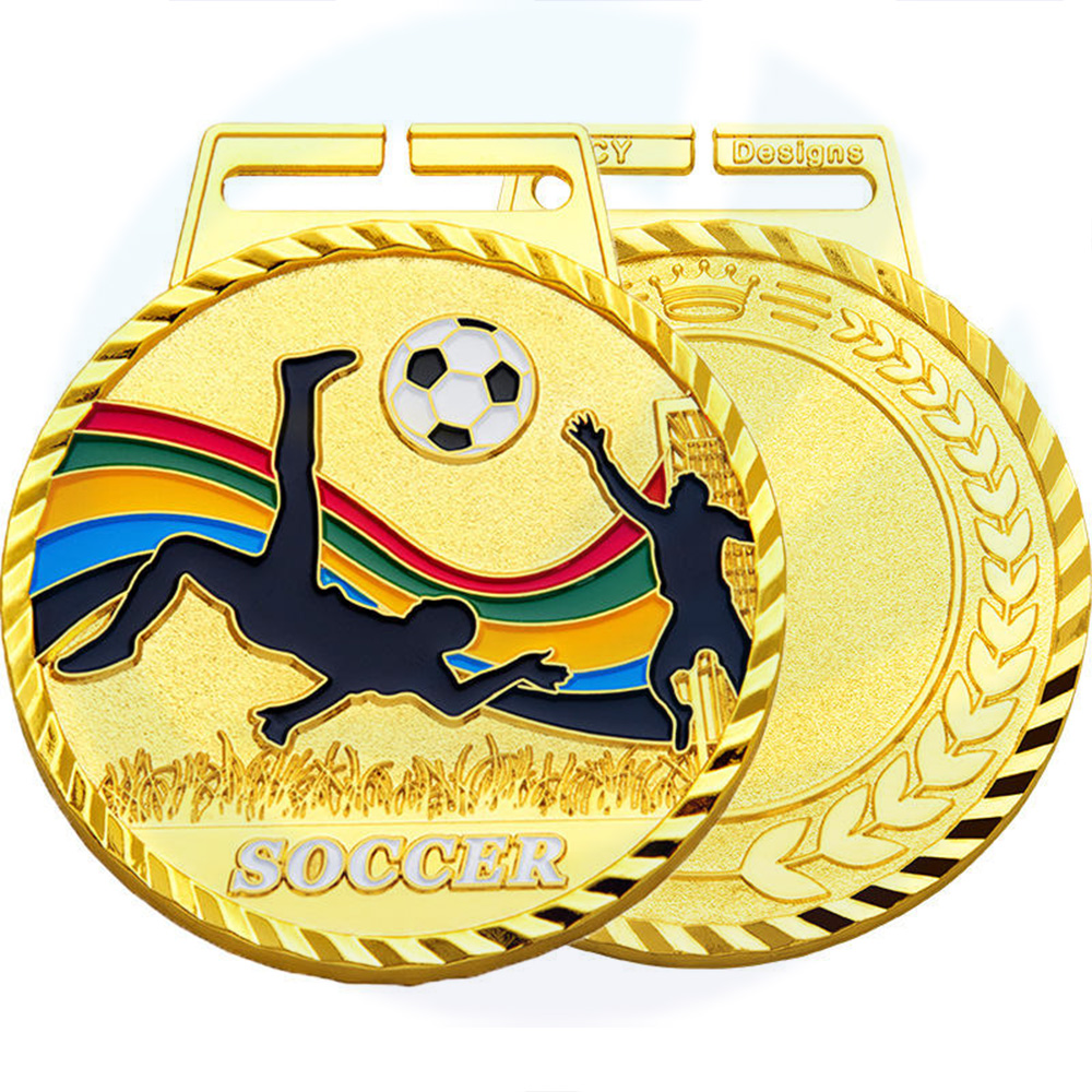 Futebol medalla medalha medalhas medalhas com languer de langue de fita medalhas de medalhas de futebol personalizadas medalhas de futebol personalizadas