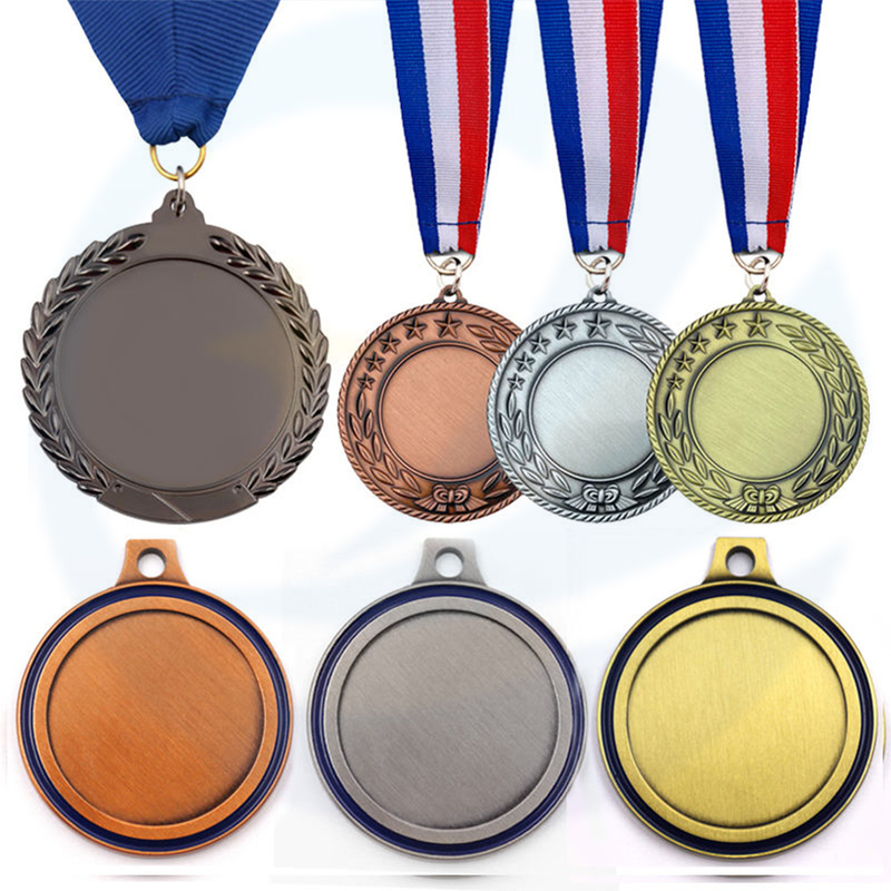 Medalhas de esportes personalizados por atacado prêmio de medalha em branco e troféus de metal com futebol de futebol de futebol medalha de jogo de basquete de futebol