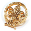 Alta qualidade Antique Copper Metal Lilly Lapel Pin Shap Scouts Sports Sports Pin Bistage para lembrança