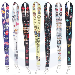 OEM em branco sublimação poliéster nylon máscara de mascaramento de medalha lankal de medalha Planície de lanyard personalizado barato de logotipo personalizado