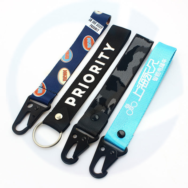 Colavor de poliéster Straps Id Titular key key Durável qualidade premium barato lanyard chaveiro de pulso de pulso colhendo