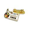Iron Stamping Gold Gold Red Sovenir Badge Lapeel Pin
