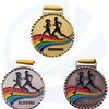 Medalha de corrida de futebol de metal de ouro personalizado com medalhas de maratona personalizadas de medalha esportiva personalizadas de esportes de fita esportivos