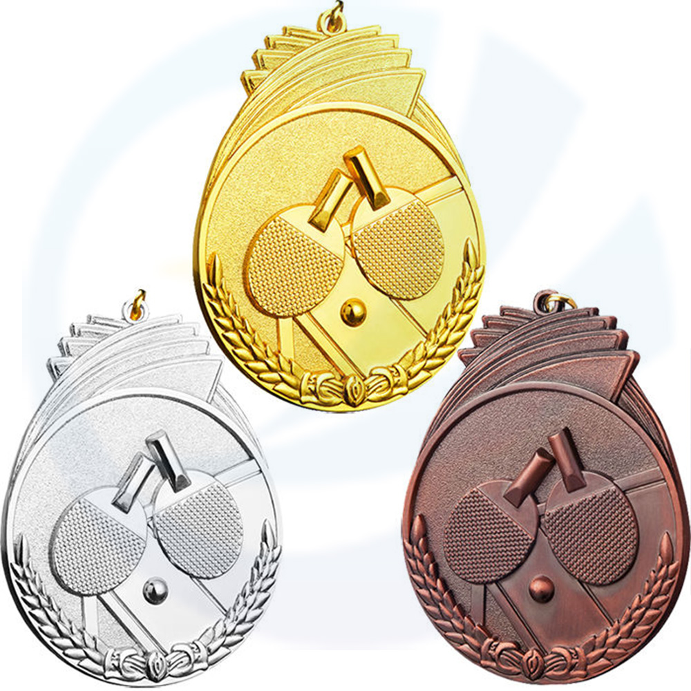 METAL FREE Custom Zinc Lomloy 3D Award Gold Sliver Copper Tennis Medals for Trophies Sport Race