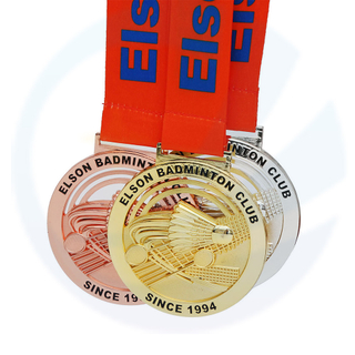 Maratona de vôlei de vôlei de alta qualidade Medalhas de metal personalizadas Medalha de premiação de esmalte esportivo de design 3D