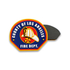 Label de borracha por atacado Insignia BLACH 3D Silicone Soft PVC Firefighter Logo Patch personalizado para chapéu de roupa
