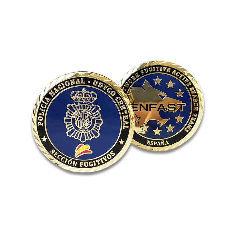 Moedas de desafio militar de ouro liga de zinco esmalte